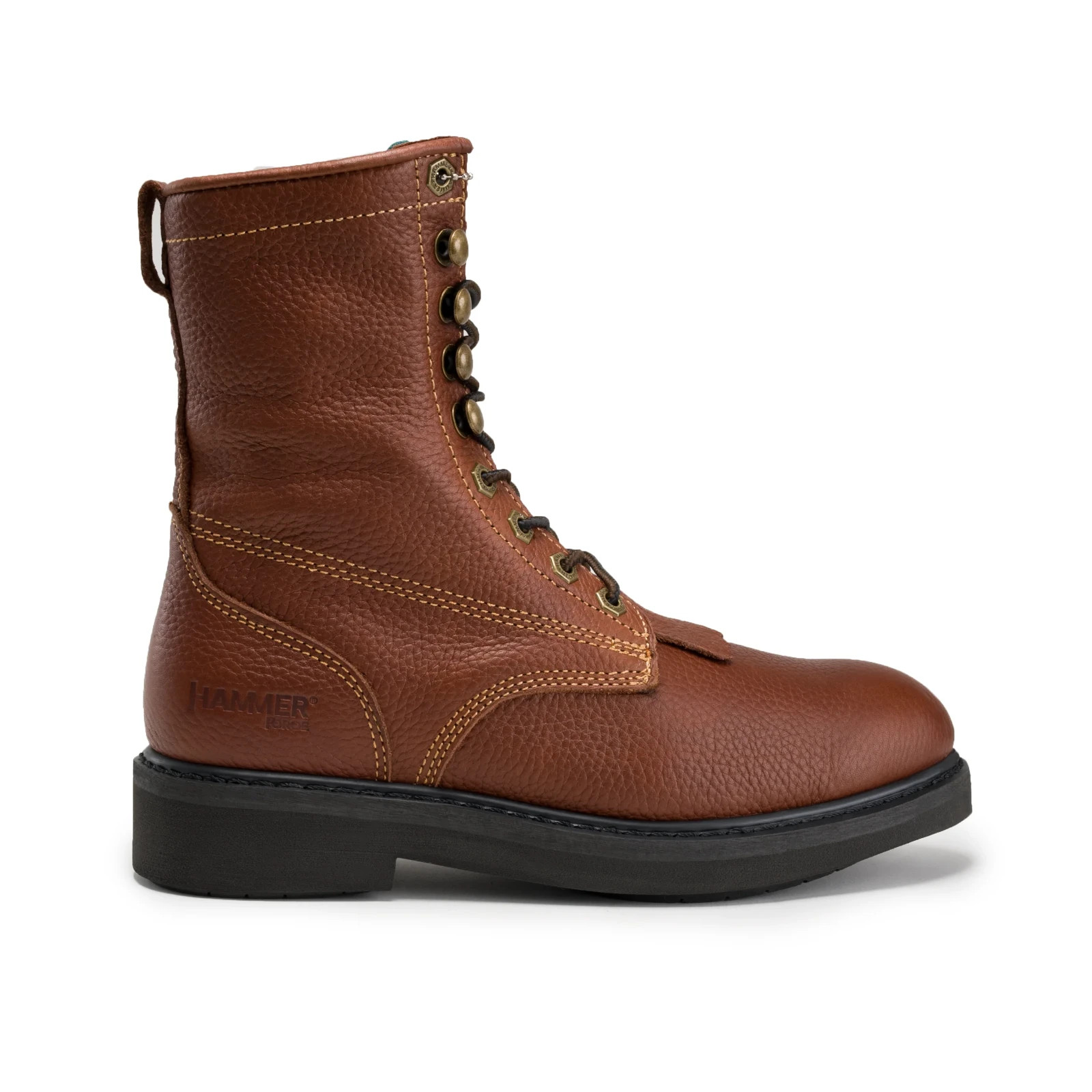 HAMMER HM118 Zipper and Lace Work Boots Brown Men’s Thermal Lining