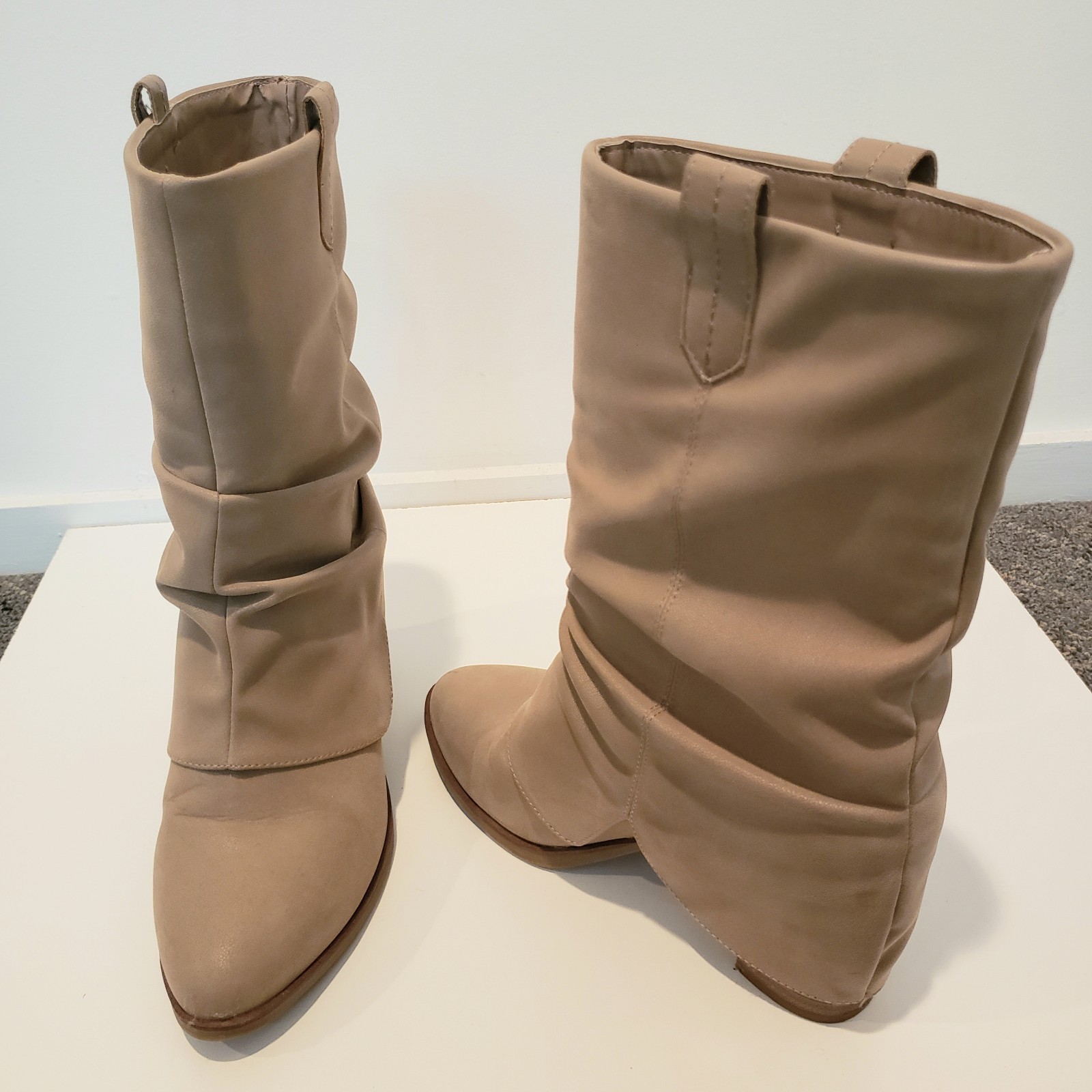 MIA Beige Boots Size 8.5M