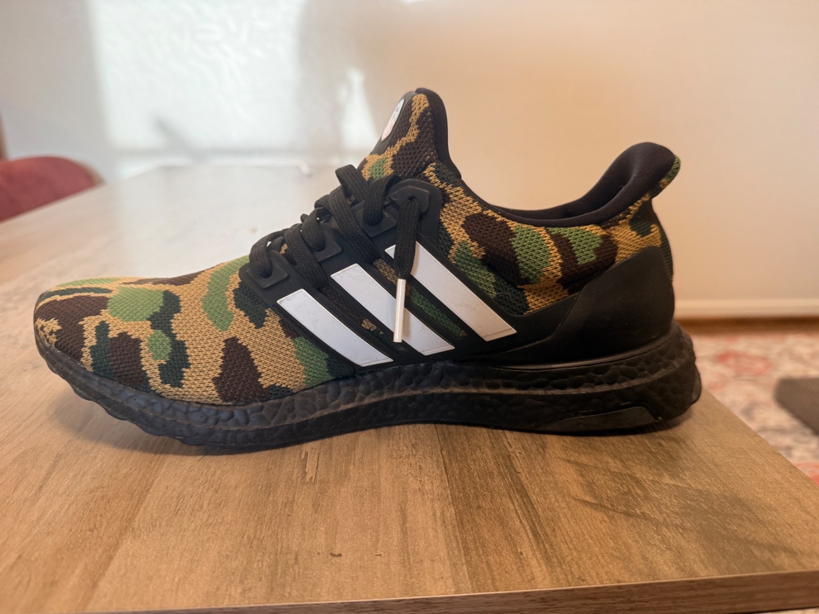 Size 9.5 – A Bathing Ape x adidas UltraBoost 4.0 Green Camo