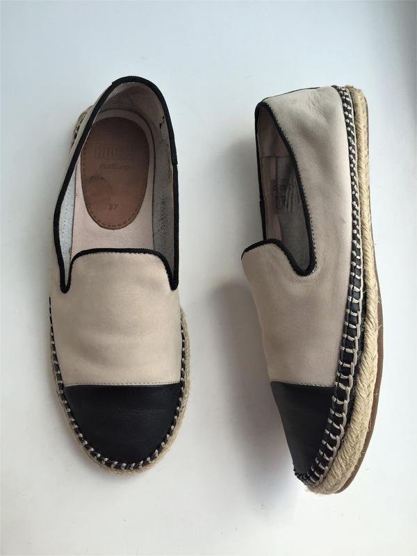 women roots espadrilles beige leather 36.5