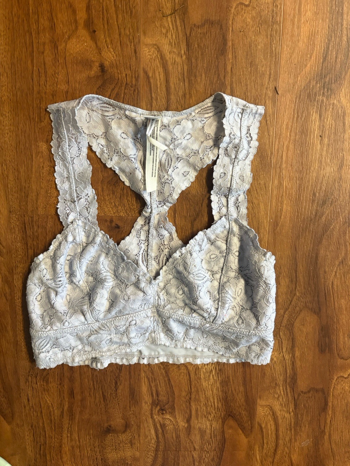 Intimately Free People Women’s Gray Floral Lace bralette XS/S