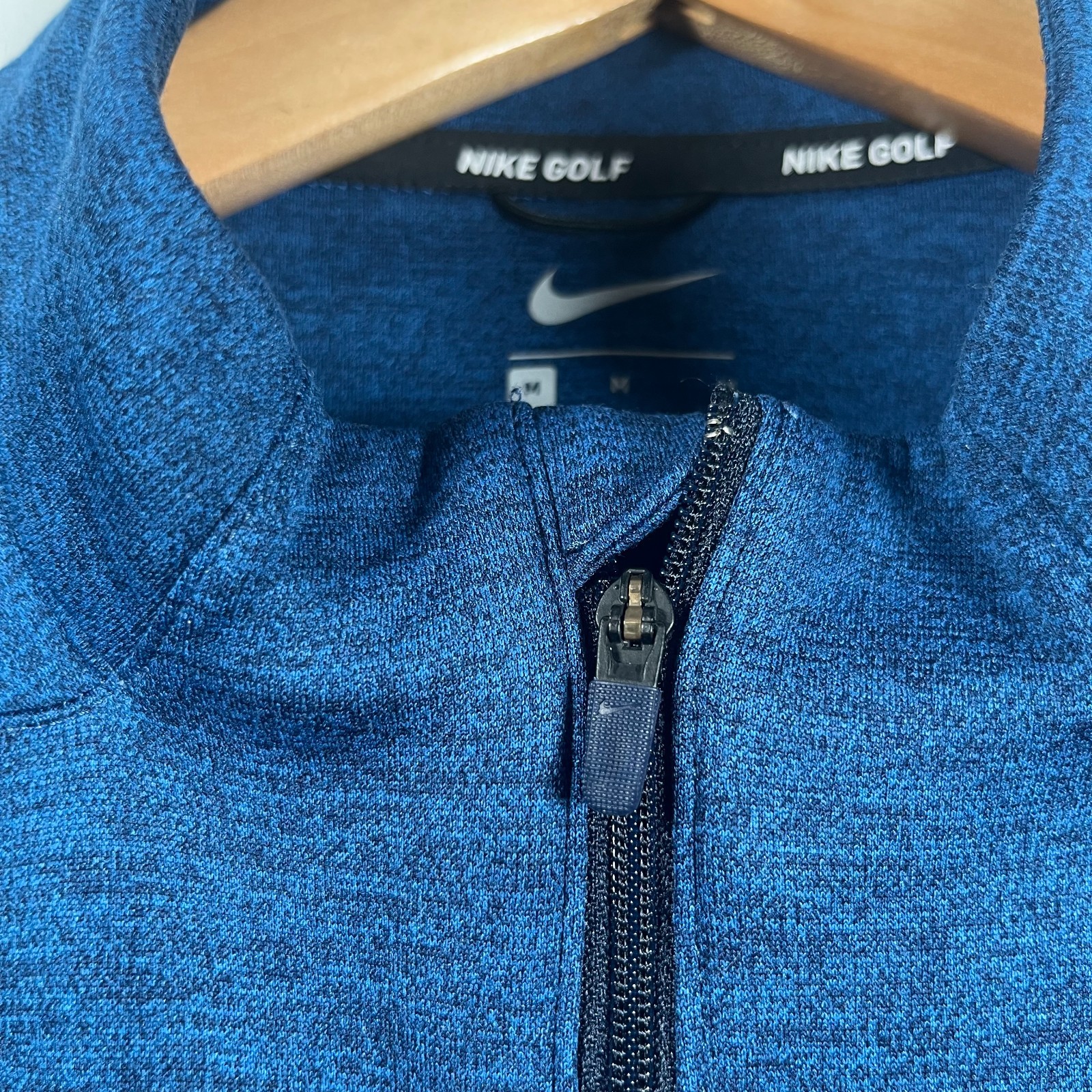 Nike Golf Therma Repel Mens Medium Blue Half Zip Pullover Long Sleeve Active