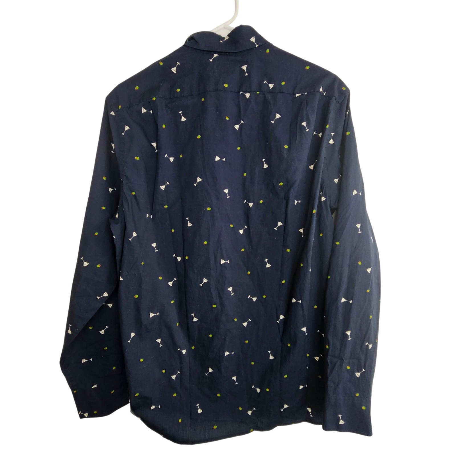 J. Crew Mens Martini Print Button Shirt M Classic Fit Flex Washed Preppy Resort