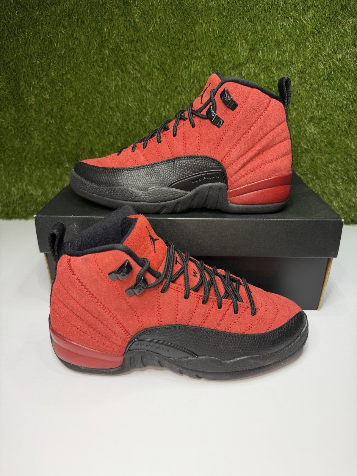 Air Jordan 12 Reverse Flu Game Retro Size 4.5y GS Red Sneakers 2020 153265-602
