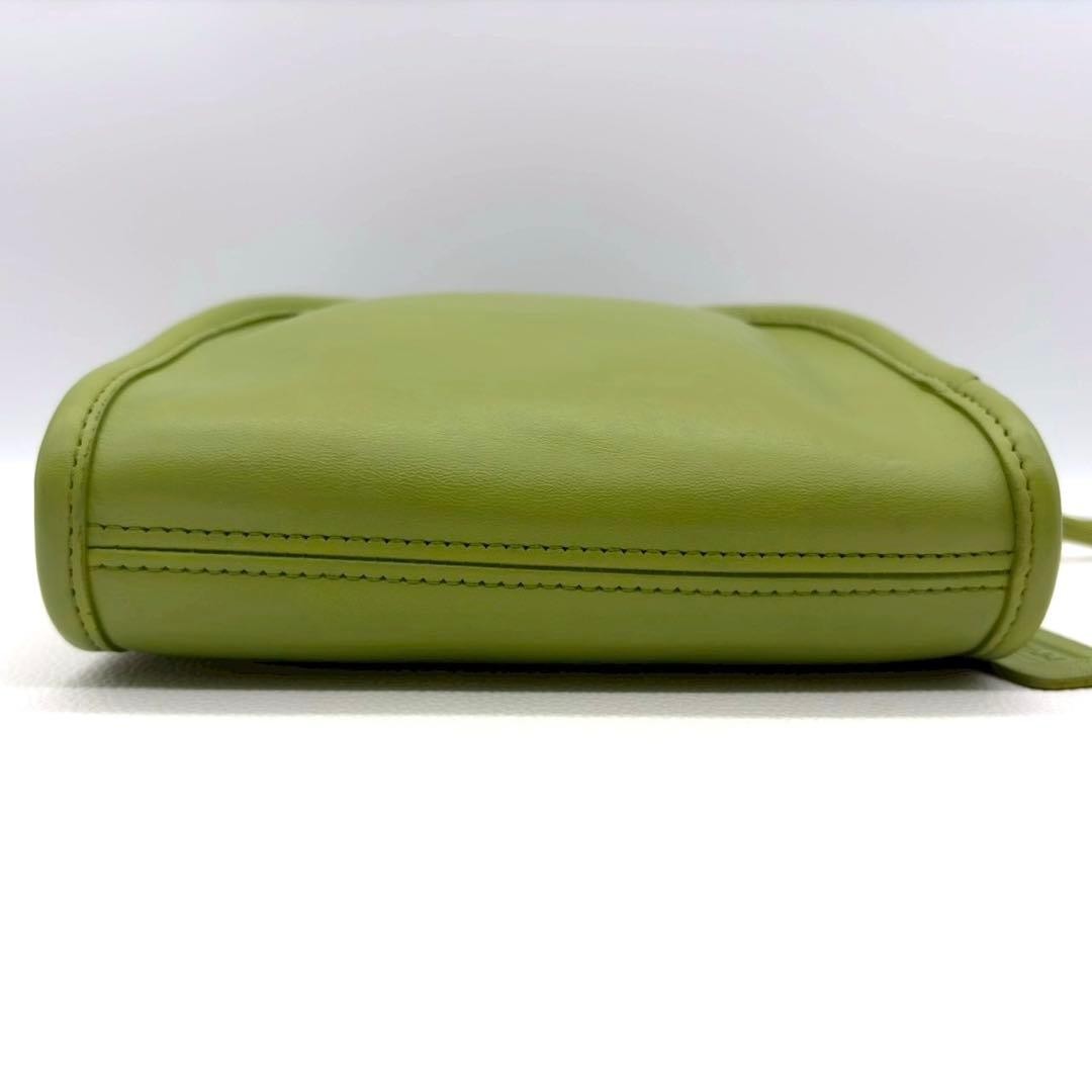 Vintage COACH Abbie Zip 9017 Green Leather Crossbody Mini Bag Rare color