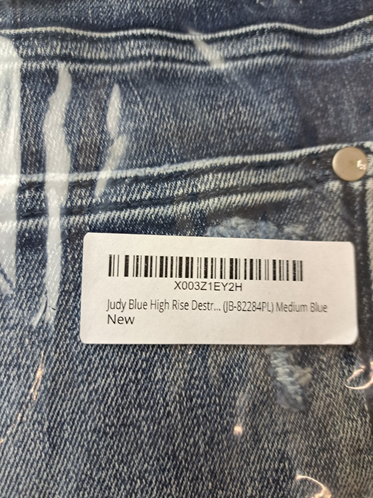 Judy Blue Women’s High Rise Destroyed Boyfriend Jeans, Size 14W