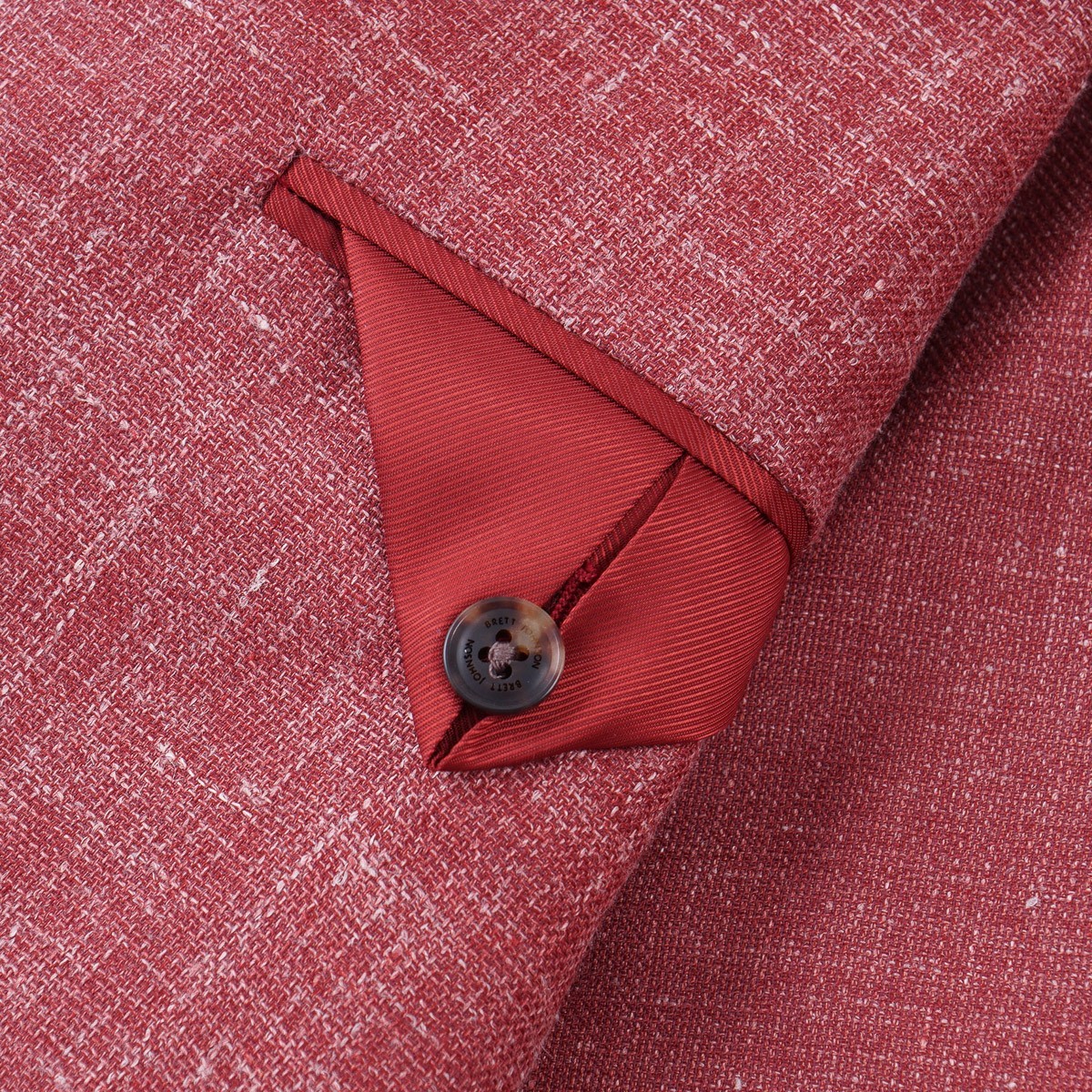 Brett Johnson Berry Red-Pink Woven Wool-Silk-Linen Sport Coat 42R (Eu 52) NWT