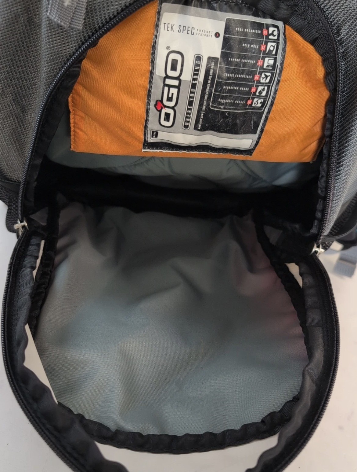 Vintage Ogio Mojo Backpack Gray Red & Black