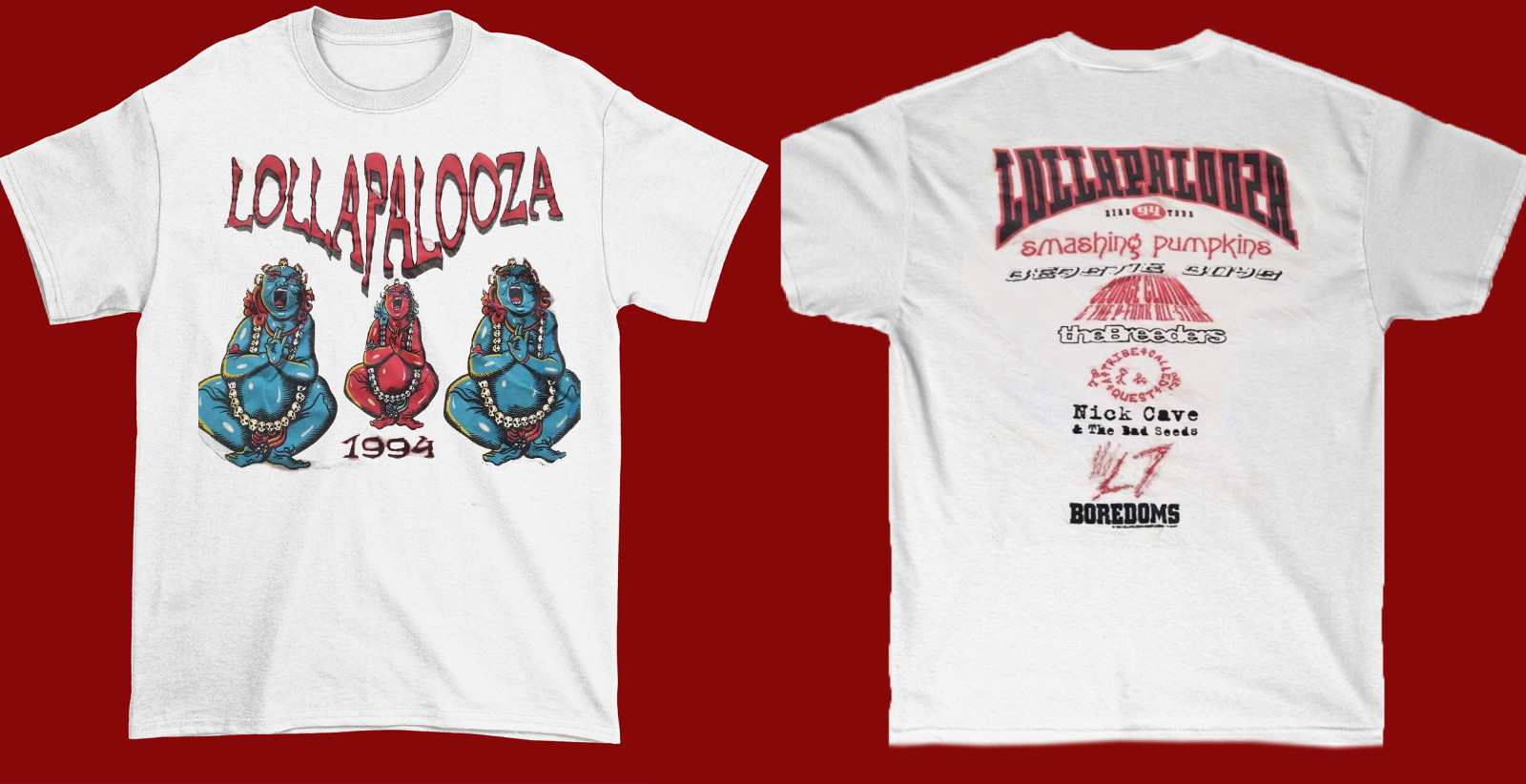 Lollapalooza 1994 white t shirt Unisex S-234XL Black Shirt D189