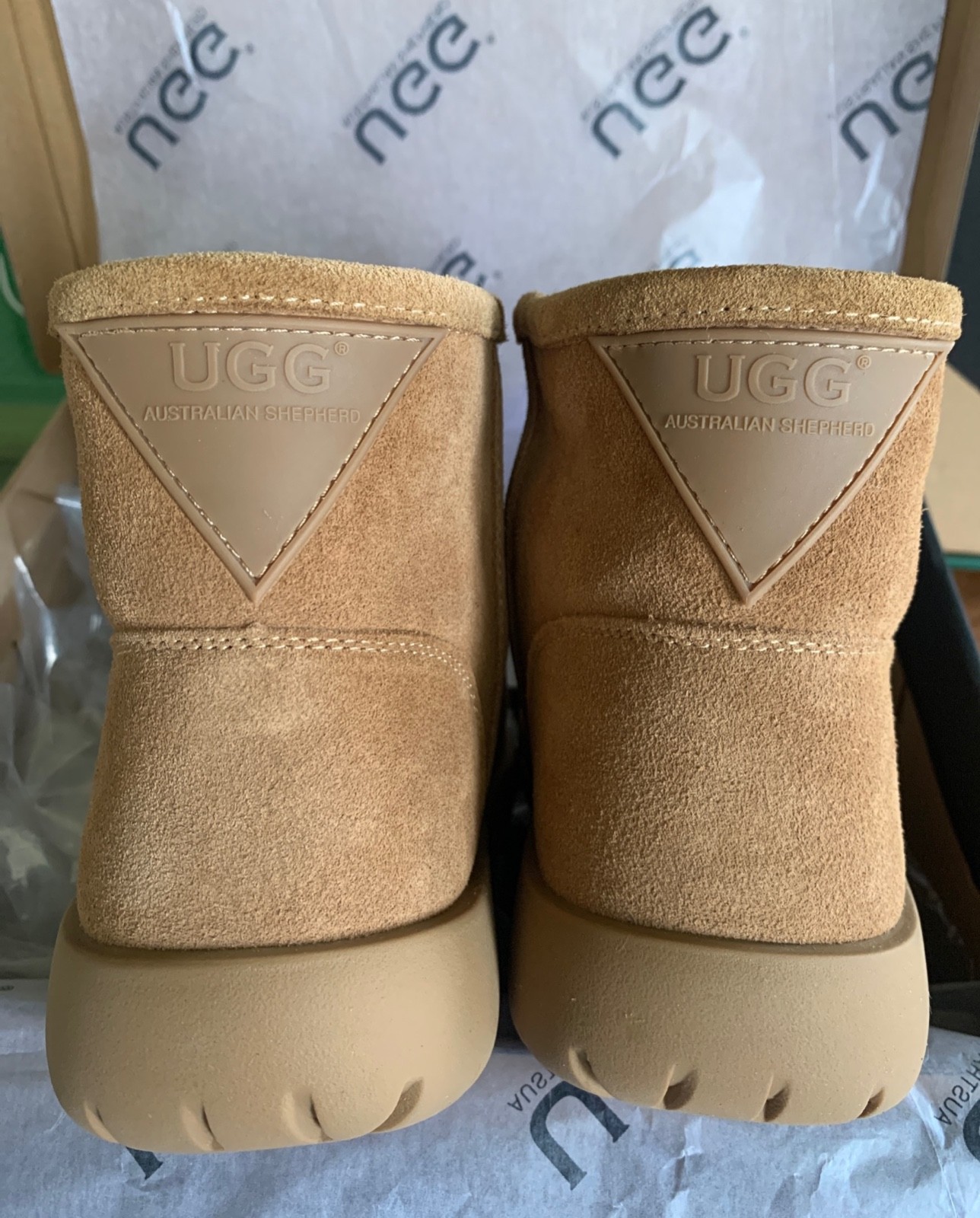 Ugg Express Chestnut Salma Mini Ugg Boots Size US/AU 7 8 EU 38 39 100% Sheepskin