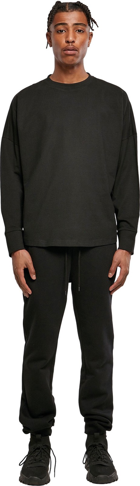 Build Your Brand Oversize cut on sleeve long sleeve – Round neck, Set-in sleeve