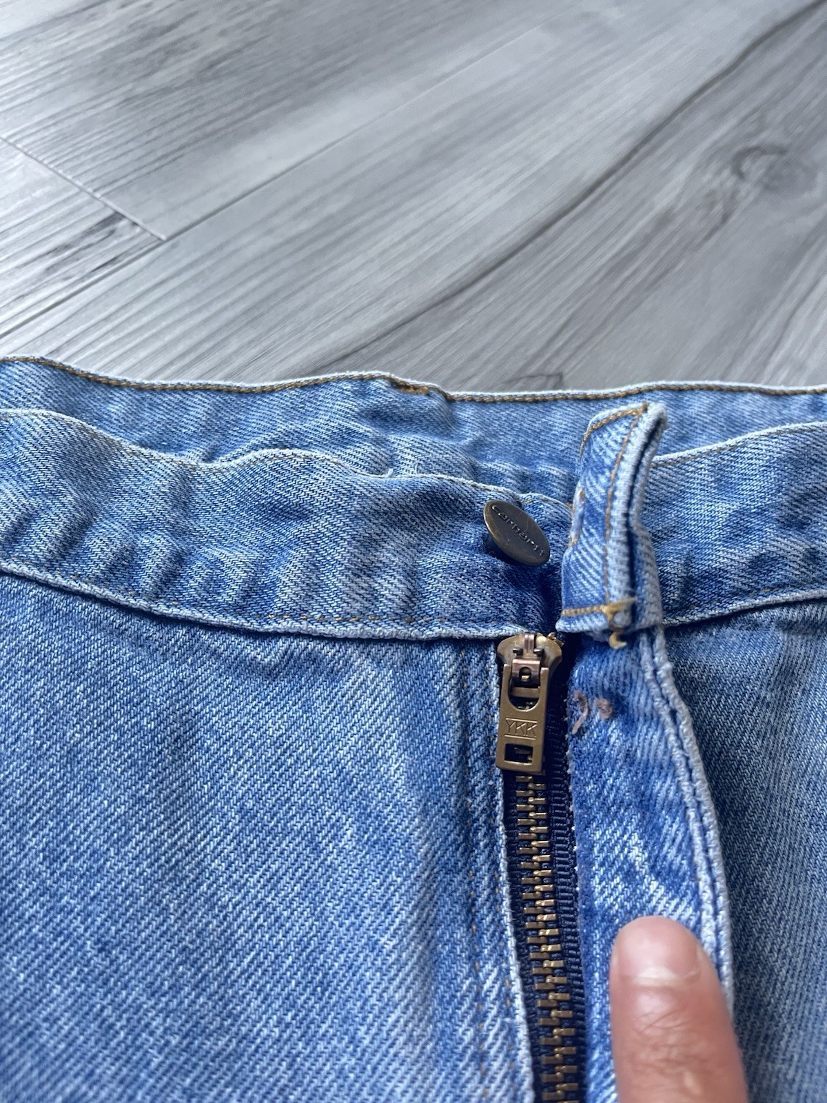 Vintage 2001 Carhartt B73 DST Double Knee Light Wash Jeans – 36×31 MADE IN USA