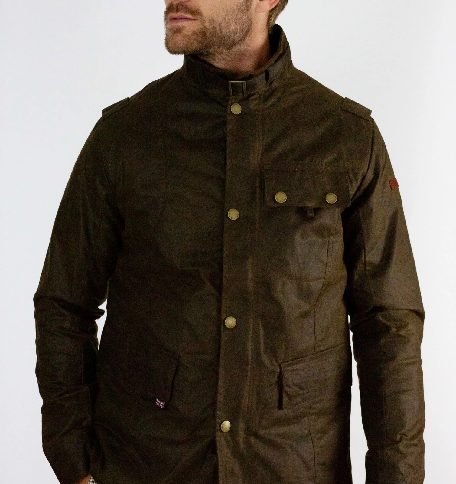 PEREGRINE Bexley Waxed Water Resistant Cotton Jacket Brown Choose Size NWT