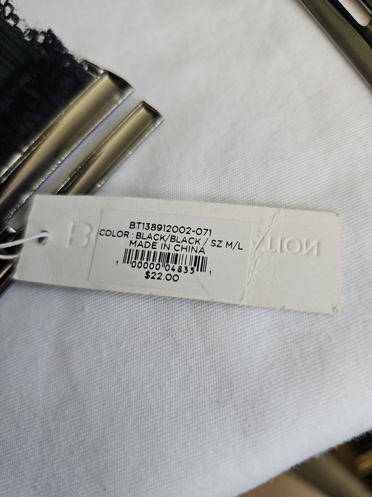 BCBGeneration Belt Wide Laced Waist Black Elasticated Stretch Size M/L