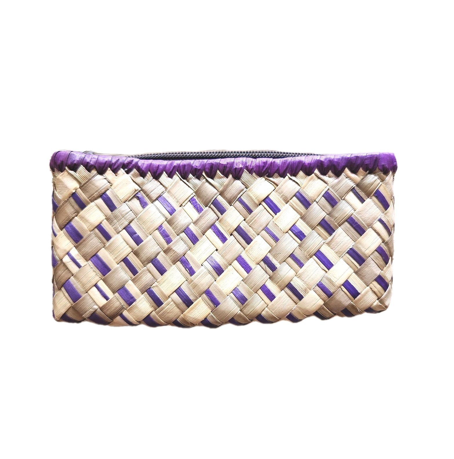 Natural Woven Wallet Coin Purse Boho Ethnic Handmade Philippines 6.5×3.25 NWOT B
