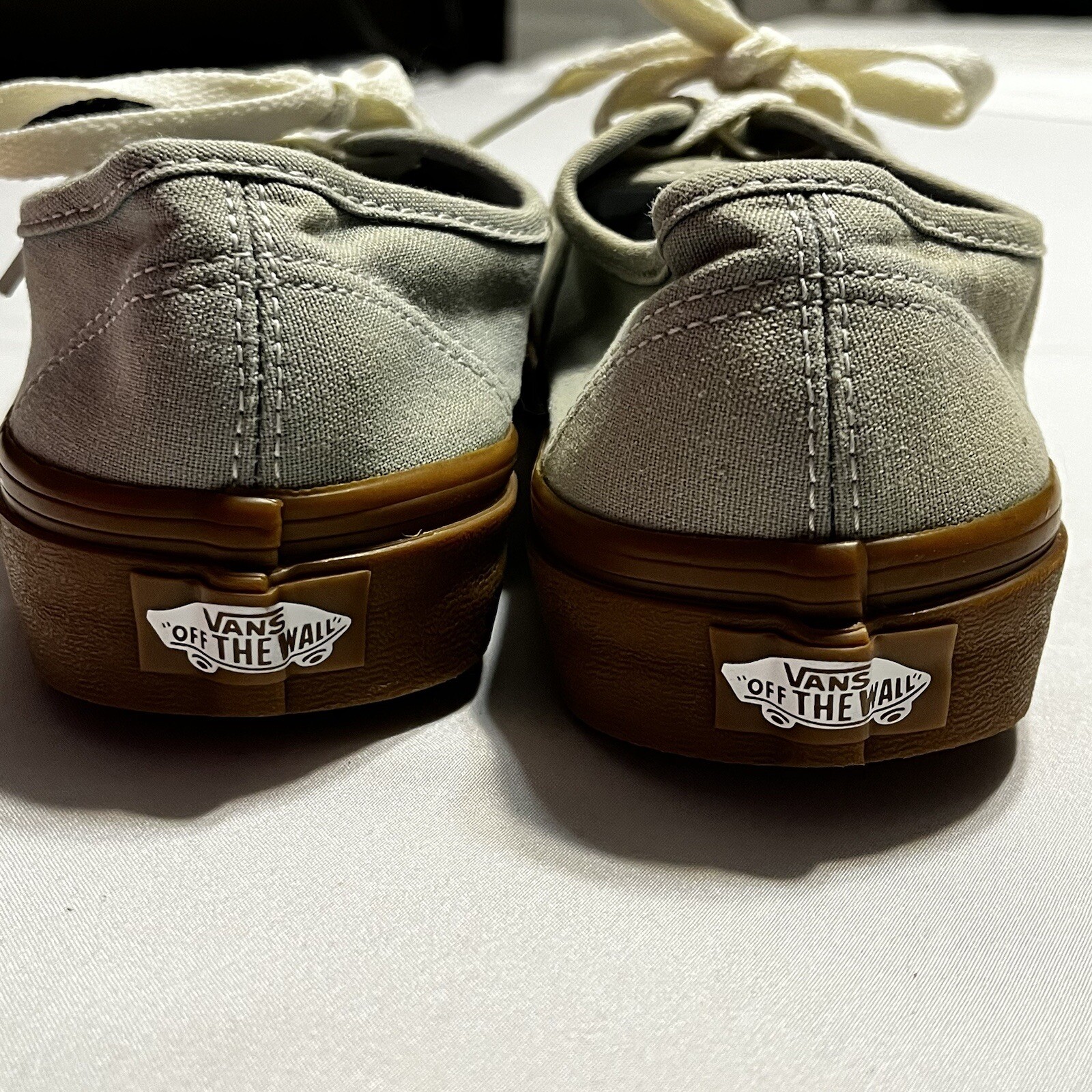 Men 6.5 Women 8 Unisex VANS Old Skool Gum Sole Tan-“ish” Pale Green-“ish” color