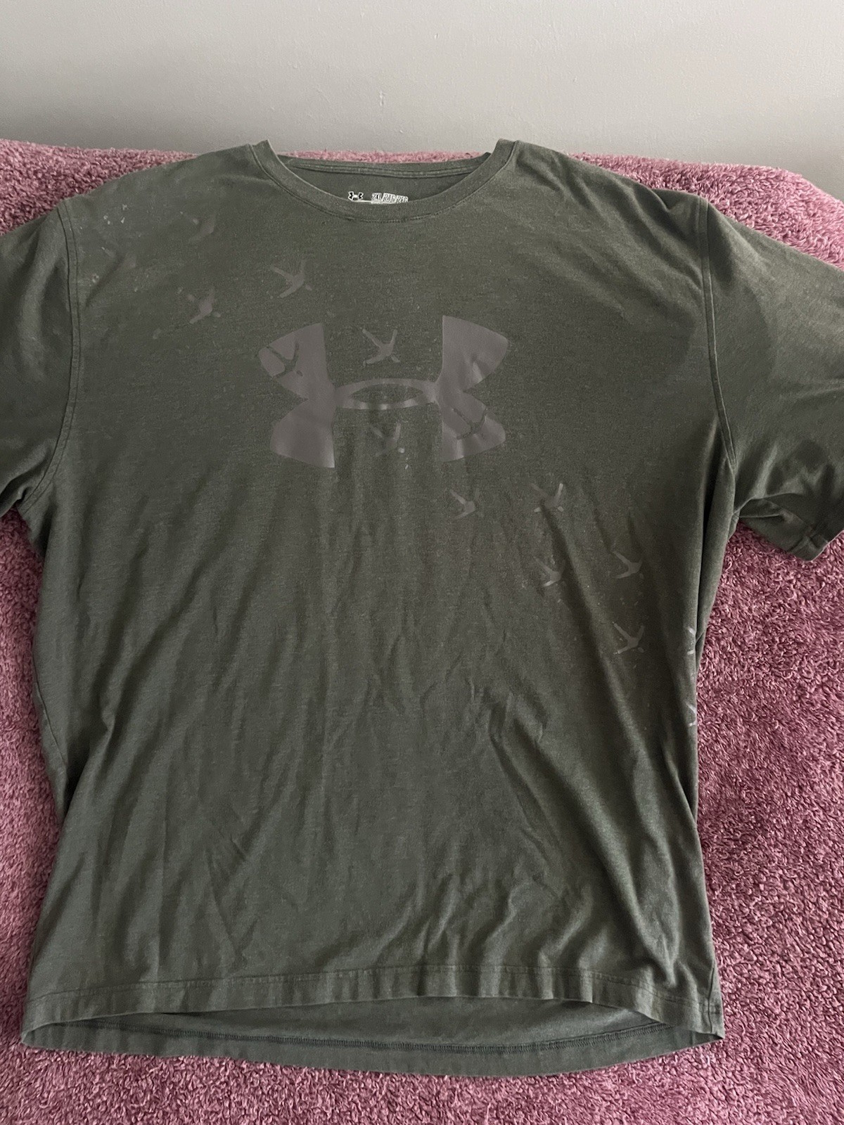 Under Armour HeatGear Men’s Green Loose Fit Short Sleeve Crew Neck Tee 2XL