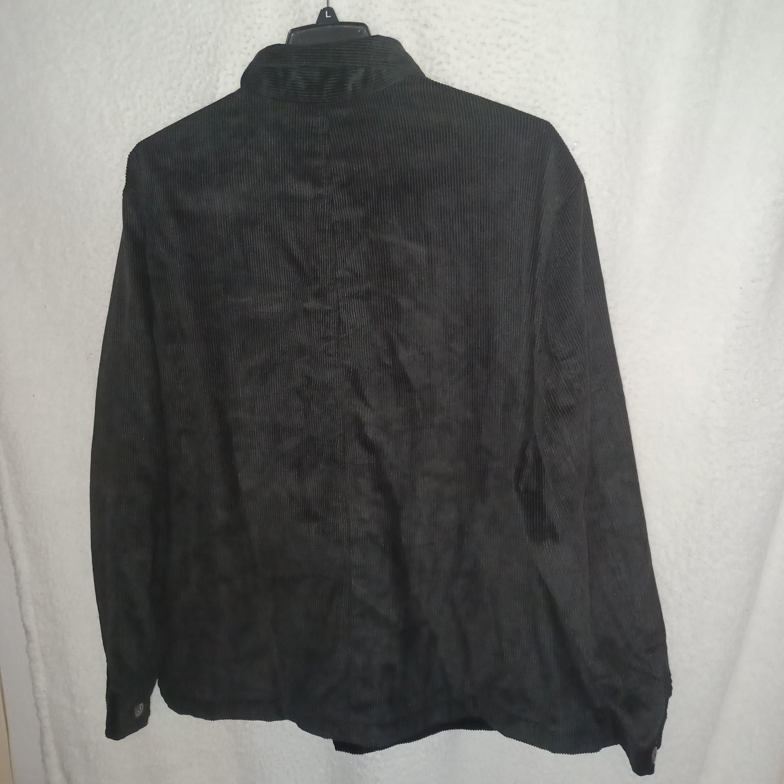 George Men’s 2XL 50-52 Corduroy Barn Button Up Jacket Black Soot (26B)