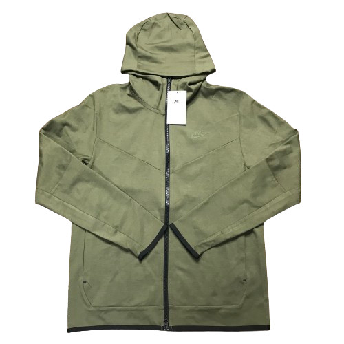 Nike Sportswear Tech Fleece Lightweight Olive Green Hoodie Men’s M DX0822-222