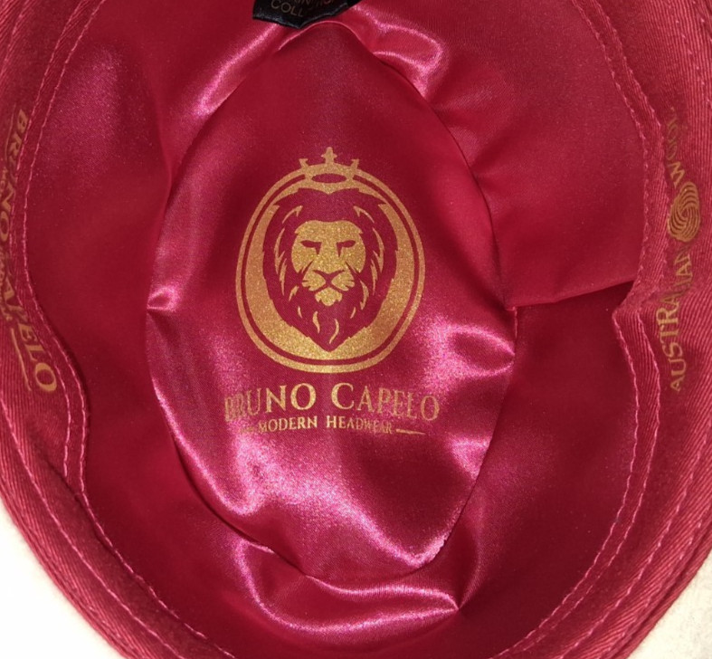 Bruno Capelo Fedora Hat Medium Cognac and Bone Wool Pre-owned NWT