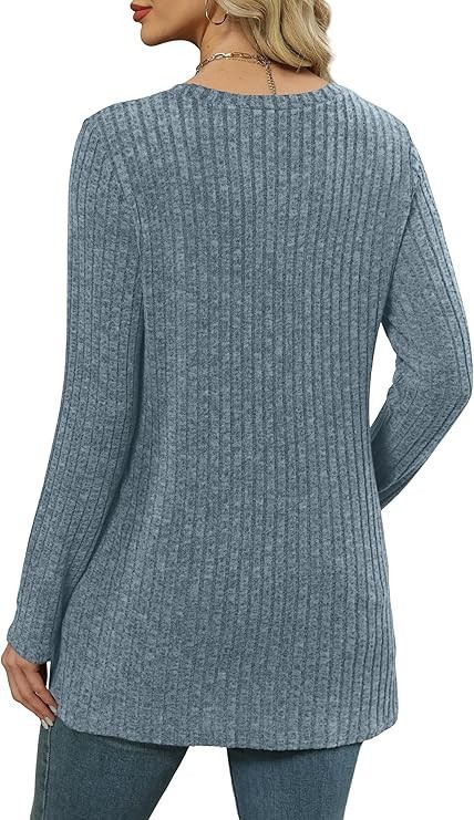 ❤️Xieerduo❤️Size Medium❤️❤️Blue /Gray Knit❤️Soft Fabric❤️Long Sleeve w/Pockets