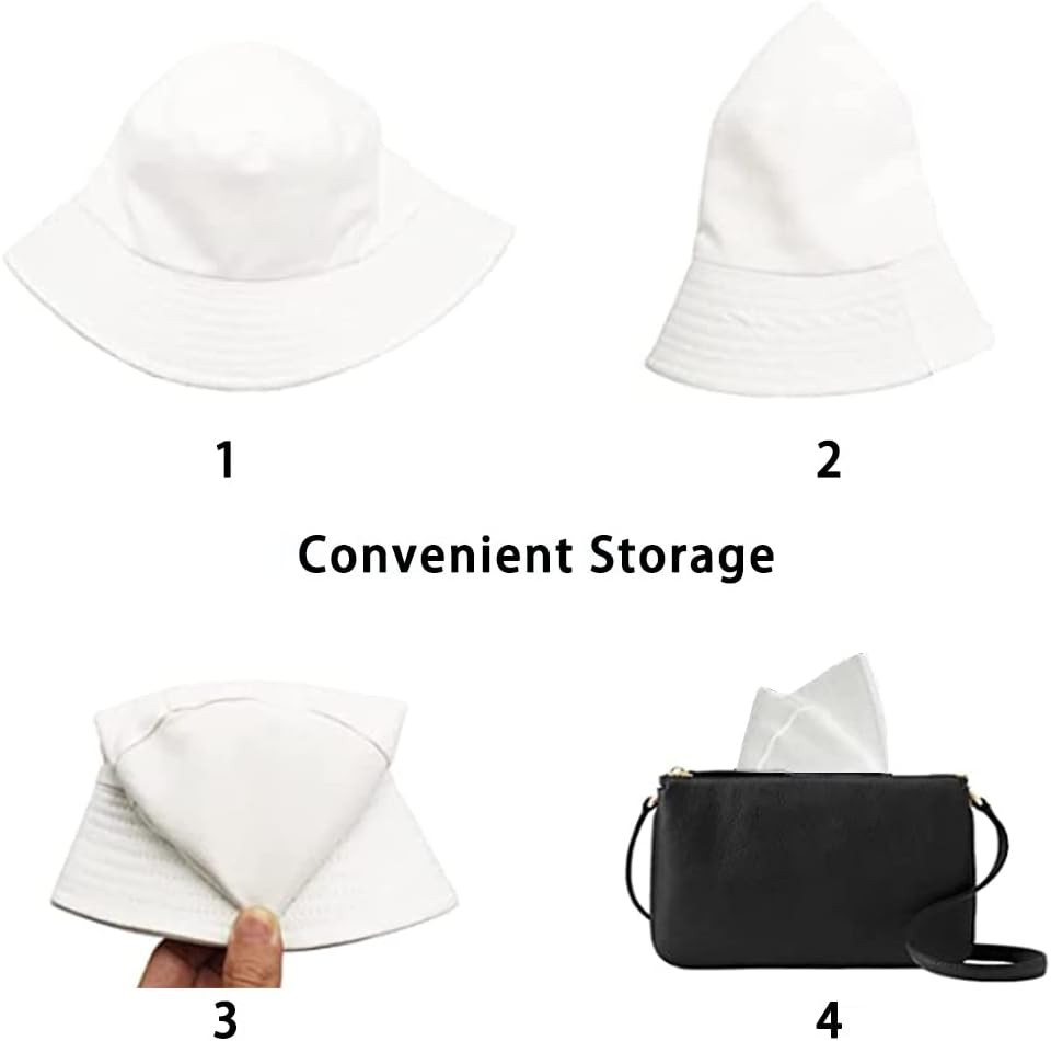 Unisex Bucket Hat Beach Sun Hat Aesthetic Fishing Hat for Men Women Teens, Rever