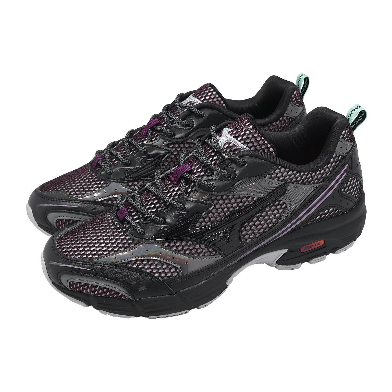Mizuno MXR Black Metallic Silver Men Lifestyle Casual Shoes Sneakers D1GA2561-01