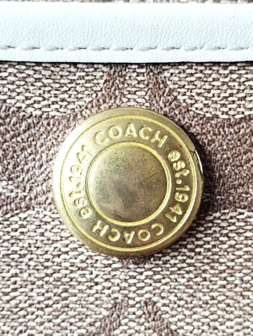 Excellent condition COACH stripe signature 2WAY with protective bag 13a