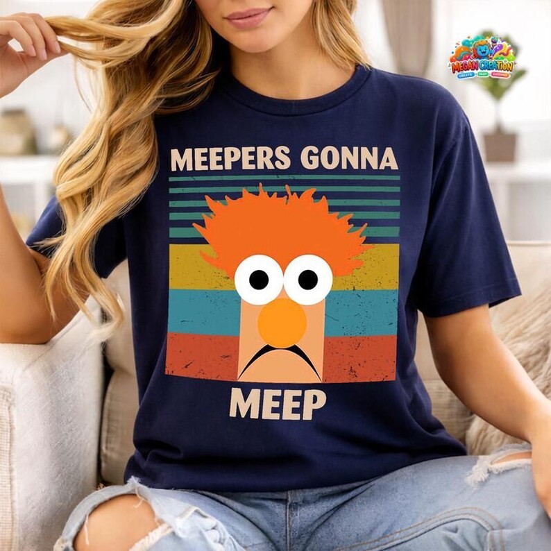Meepers Gonna Meep Shirt, Beaker Muppet Vintage Sunset Tee