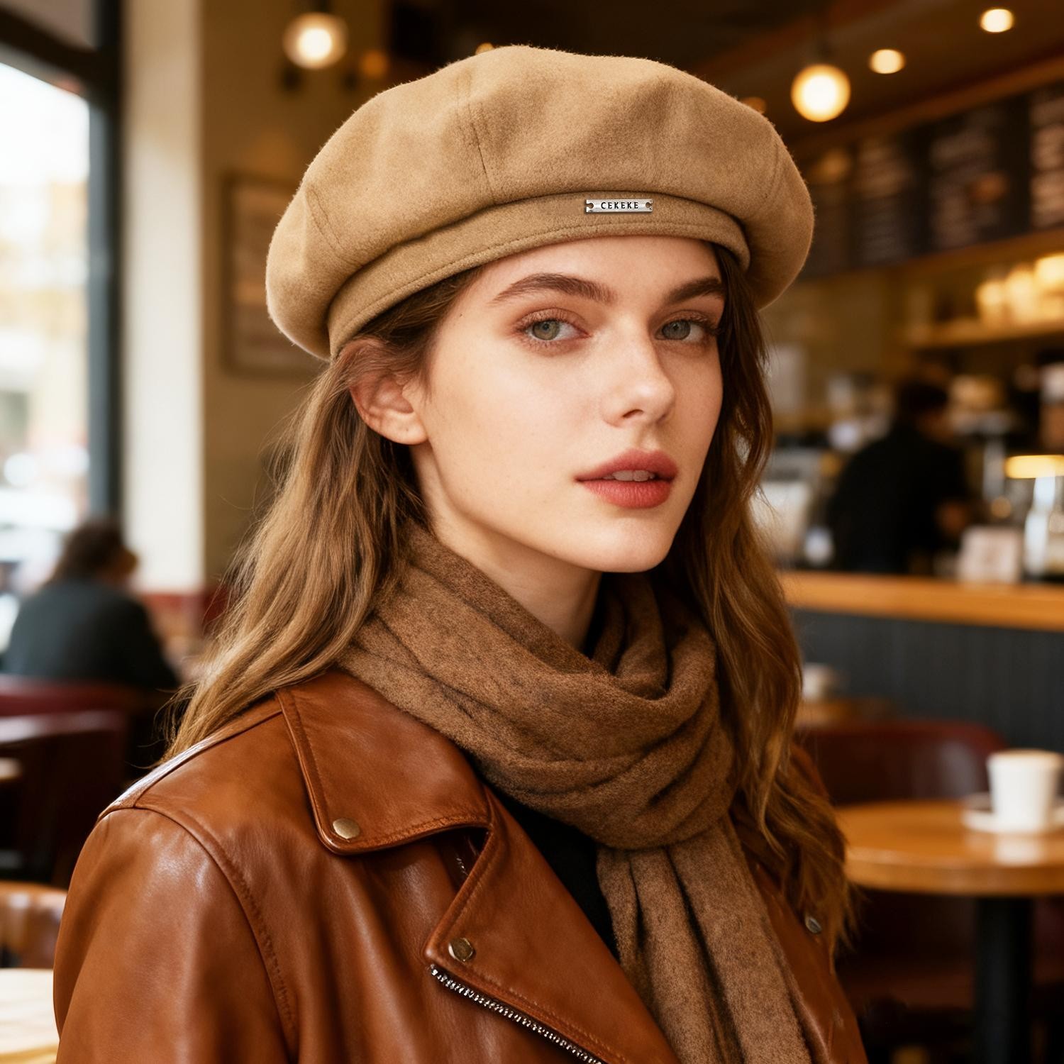 Women’s Beret Hat French Classic Solid Color Winter Warm Fashion Cap Retro Hats
