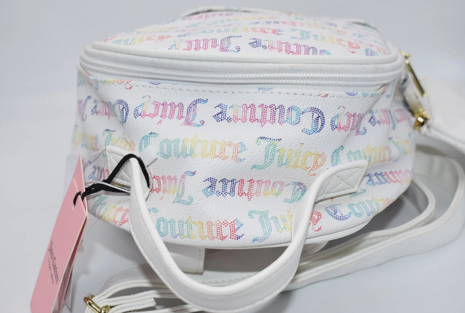 Juicy Couture Pullout Pouch Backpack in Multi-White