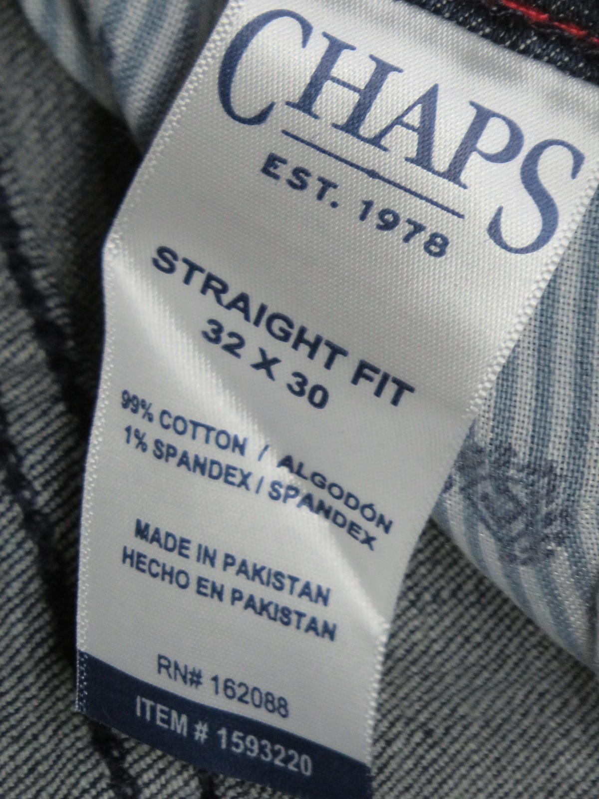 RALPH LAUREN CHAPS DEEP SEA BLUE JEANS 32×30 STRAIGHT FIT FREEDOM STRETCH NWT