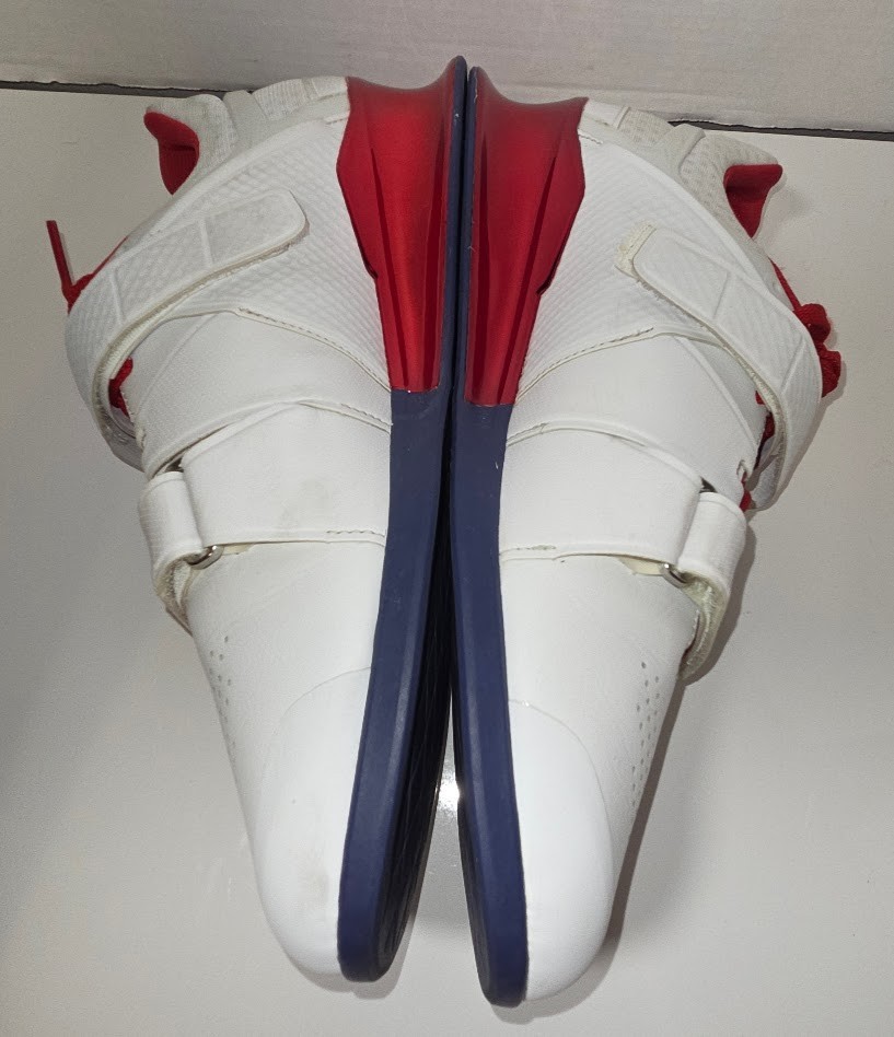 Reebok Legacy Lifter Powerlifting 22MM Shoes Men 12 White/Olympic Red Weightlift