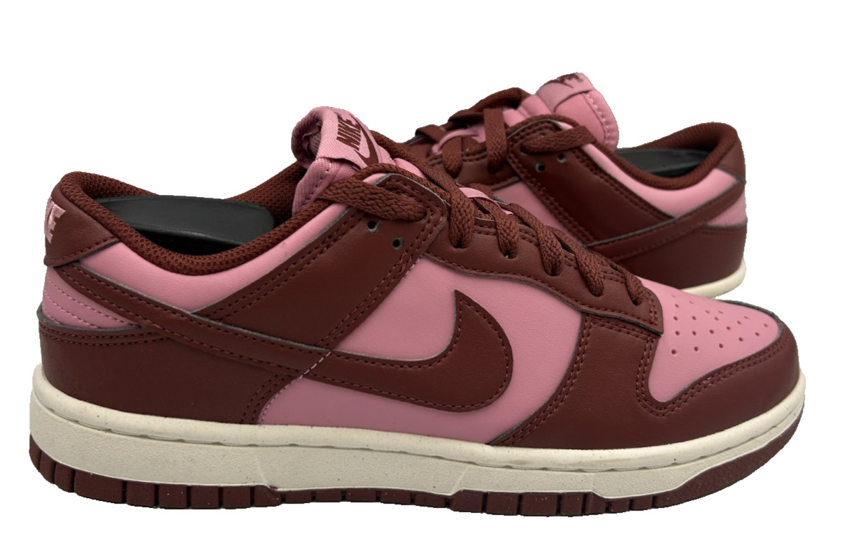 Nike Women’s Dunk Low Next Nature Lace Up Athletic Shoes Burg/Pink Size:6 205H