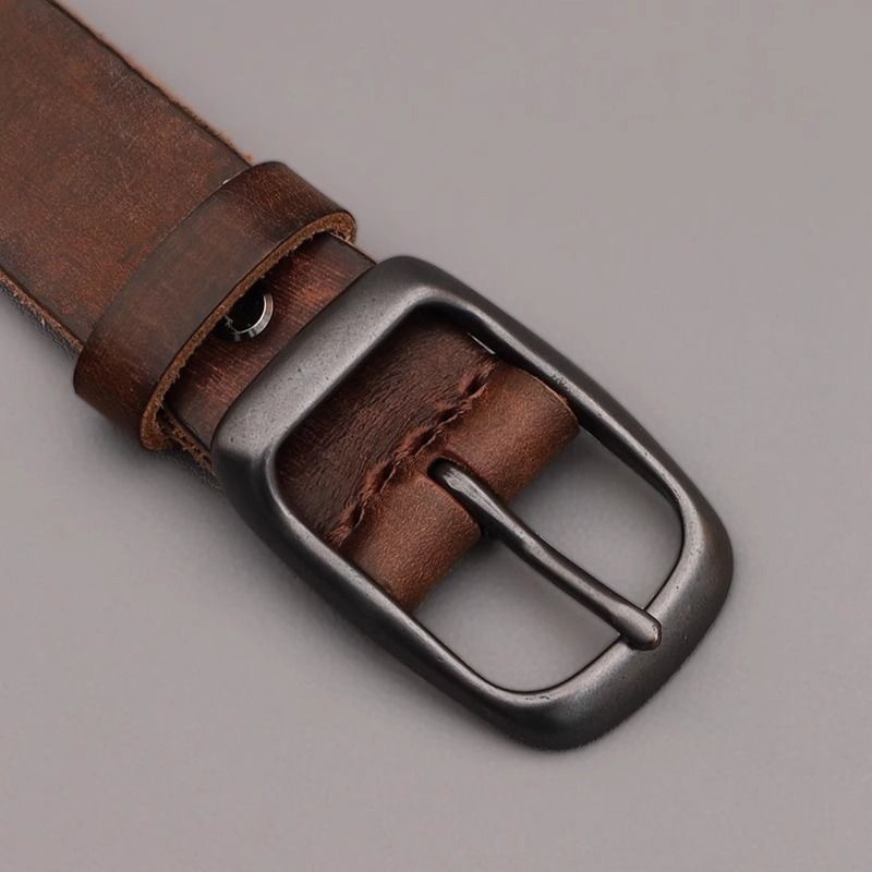Men’s Genuine Buffalo FULL GRAIN ThickLeather Heavy Duty Belt 3.7cm width