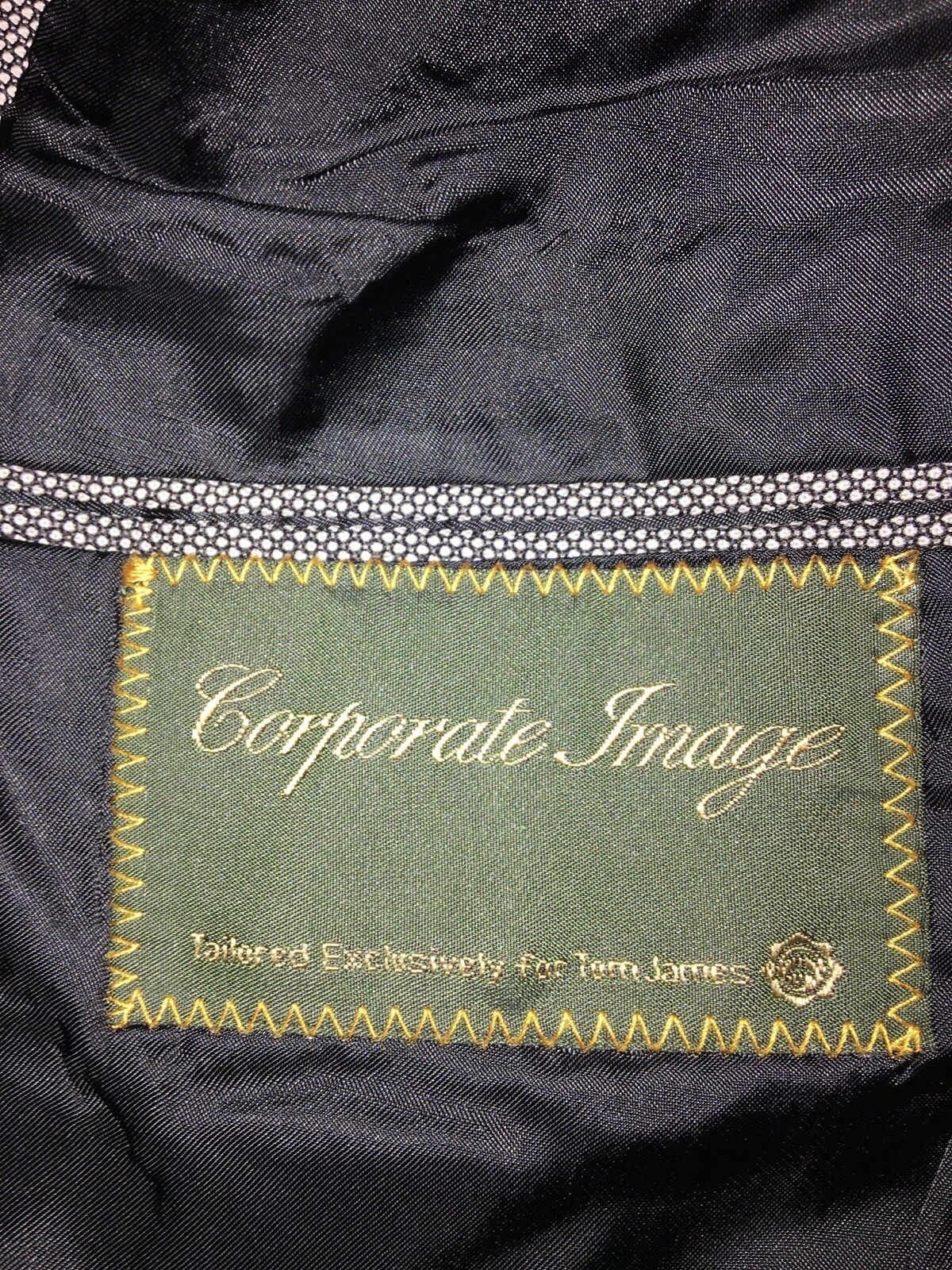Corporate Image Tom James Mens 42R Wool Birdseye Suit Pleat Pant 34×28.5