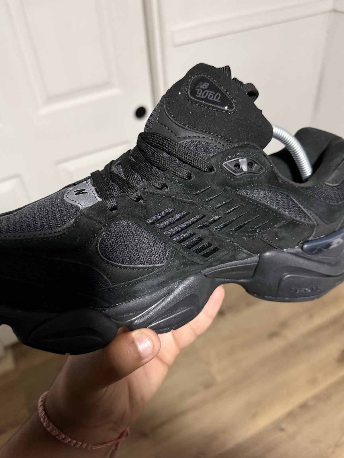 New Balance 9060 Triple Black Suede Men’s Low Top Lace-Up Rubber U9060BPM