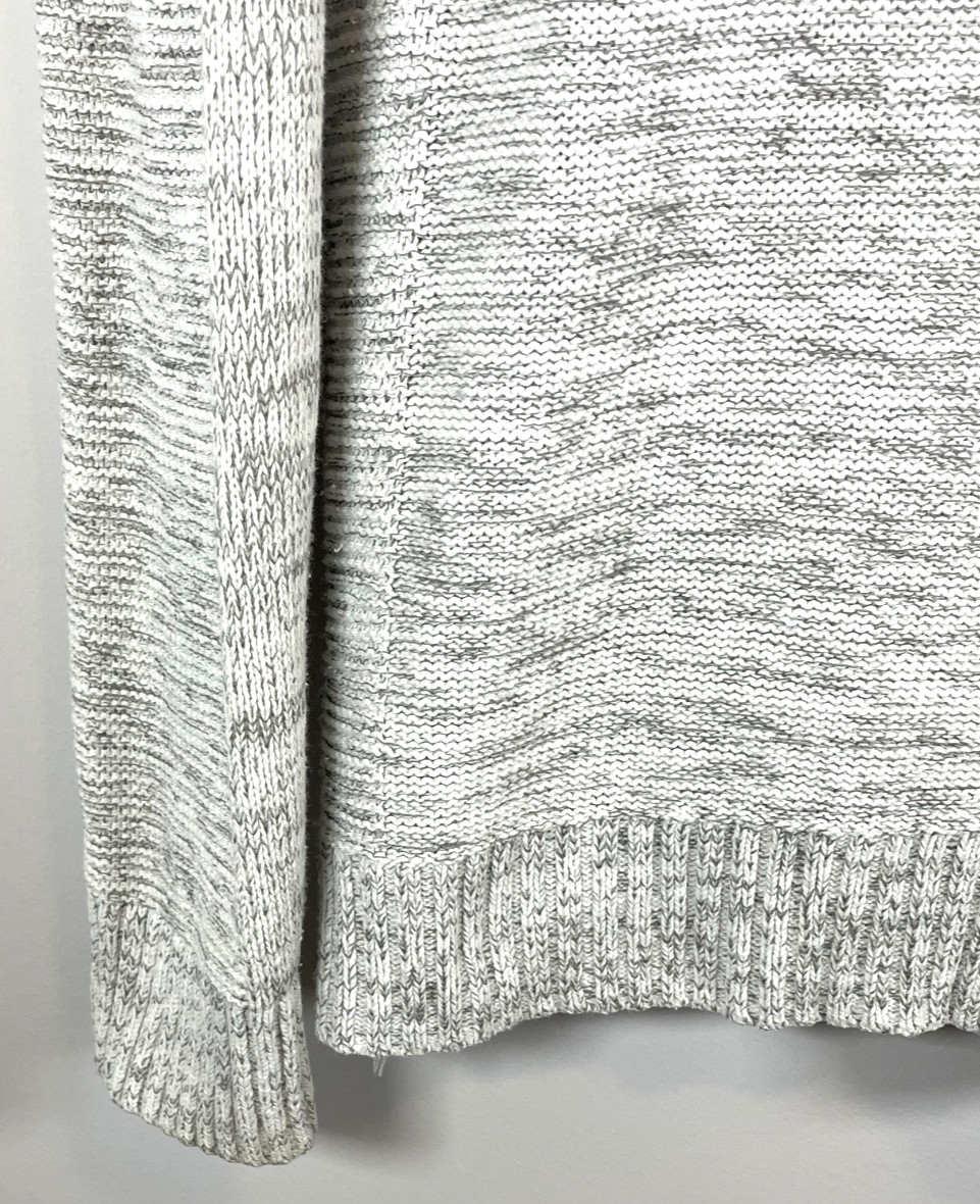 GUESS Los Angeles Zip Front Knit Sweater Jacket Gray Cotton Blend Women’s M