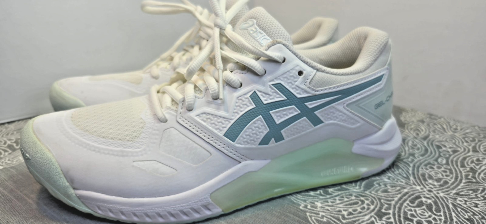 Asics Womens Gel Dedicate 6 1042A235 White Running Shoes Sneakers Size 6W