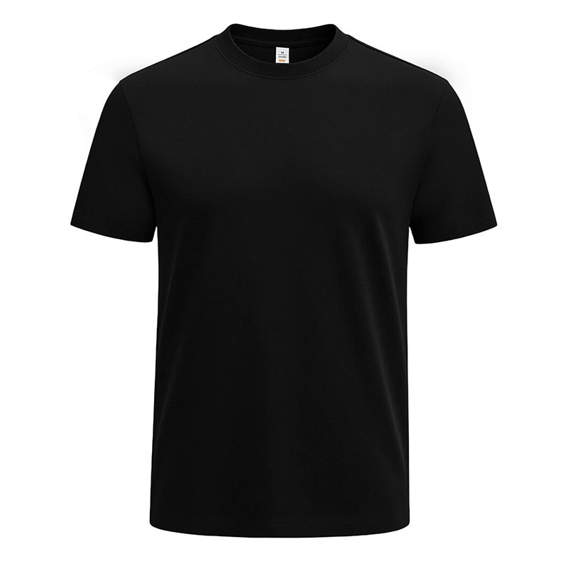 Cooling wool custom printed crew neck casual men’s solid color short sleeve