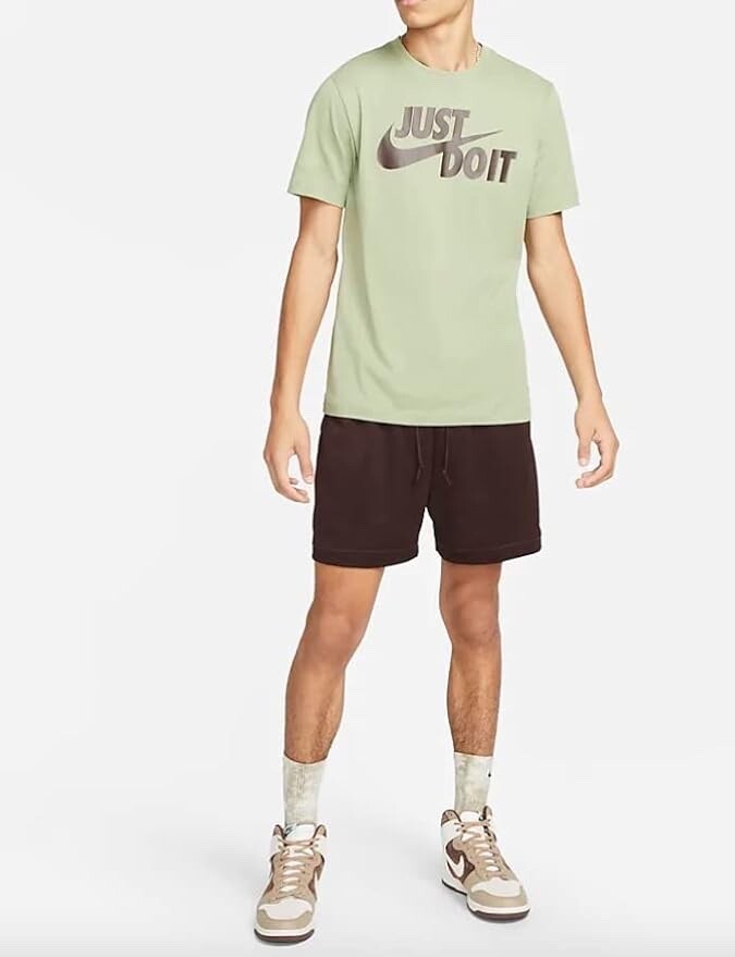 Nike Men Sportswear Tee “Just Do It” Swoosh Tee Green, XL. $19.99 Free Shipping