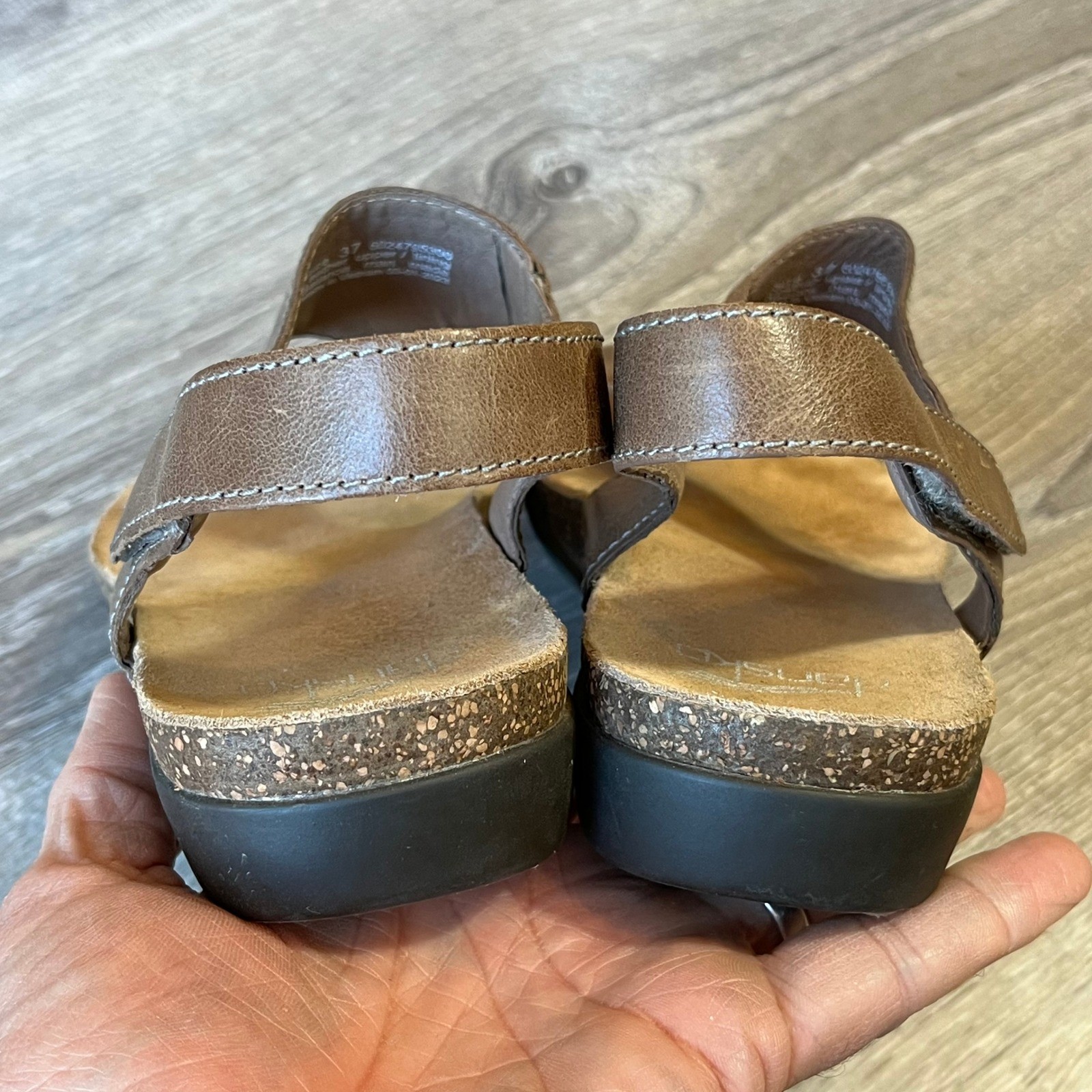 Dansko Reece Womens Brown Leather Toe Loop Slingback Sandals Size 37 6024795300