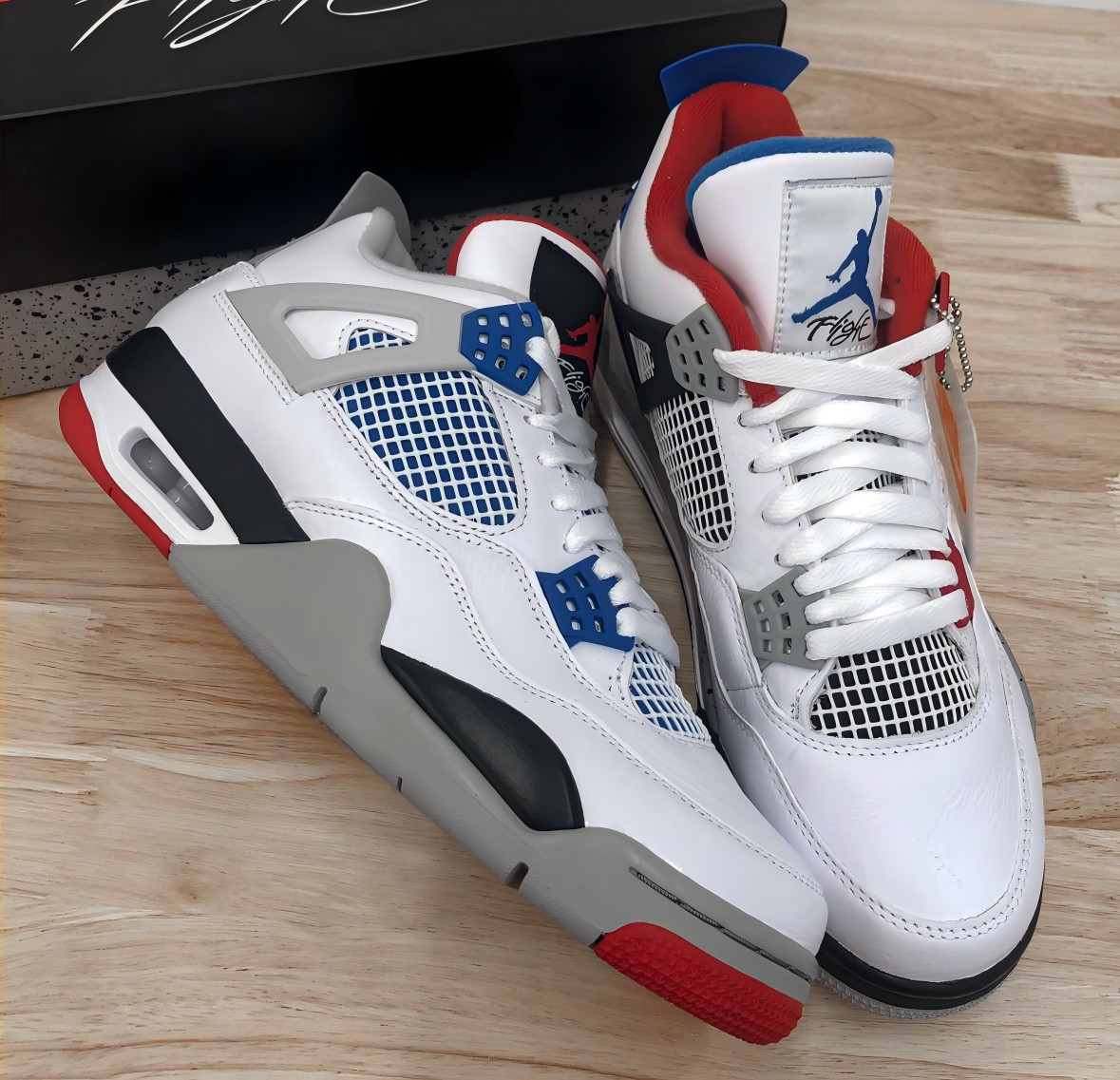 Jordan 4 Retro SE “What The” Retro Mid-Top Basketball Shoes Men’s Size US 7-12