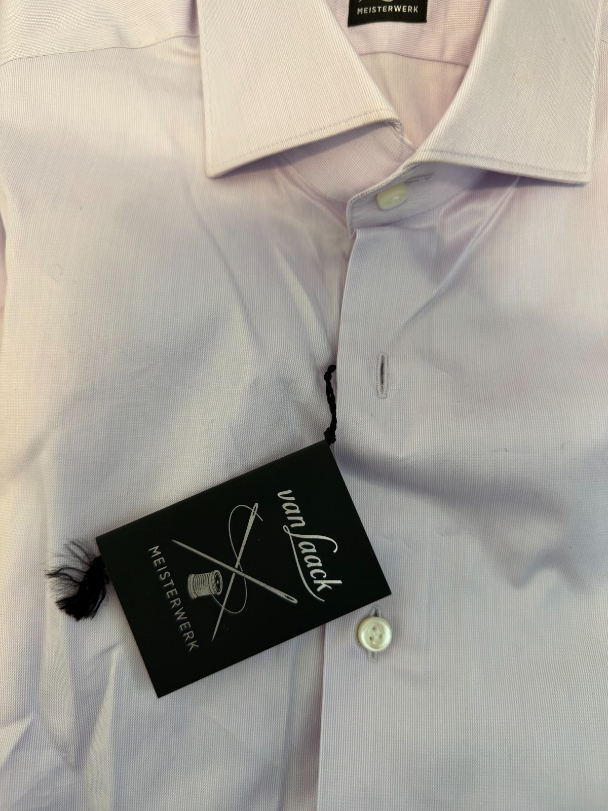 Brand NEW VAN LAACK MEISTERWERL Lilac SOLID Shirt (SZ: 15.5 / 39 / M)