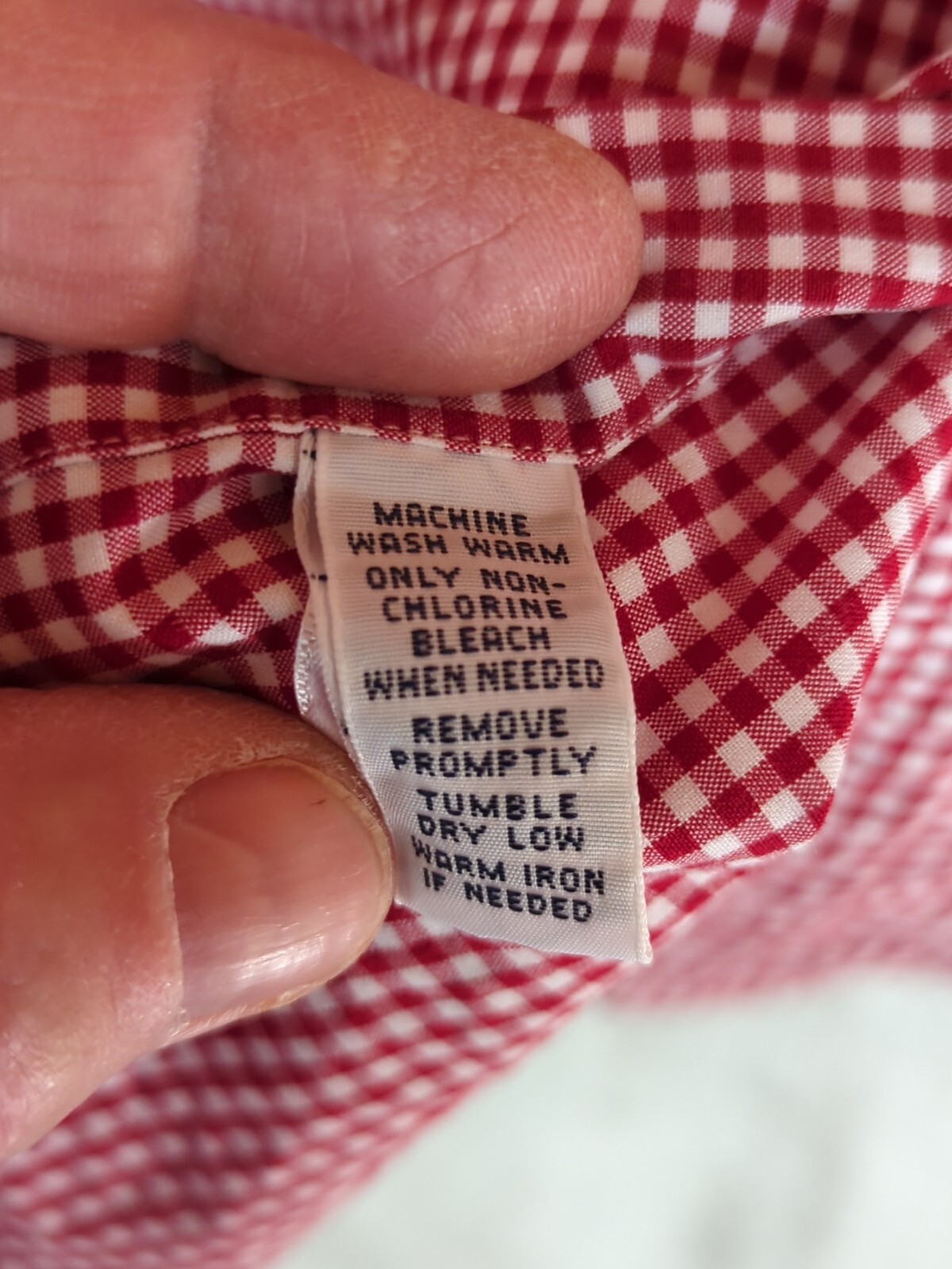 Ralph Lauren red Gingham Shirt Long Sleeve Size L Custom Fit