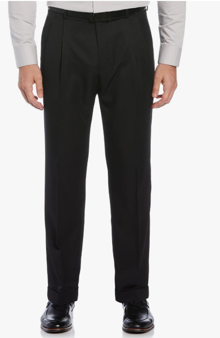 Men’s Black Dress Pants Perry Ellis Size 42W x 30L NWT