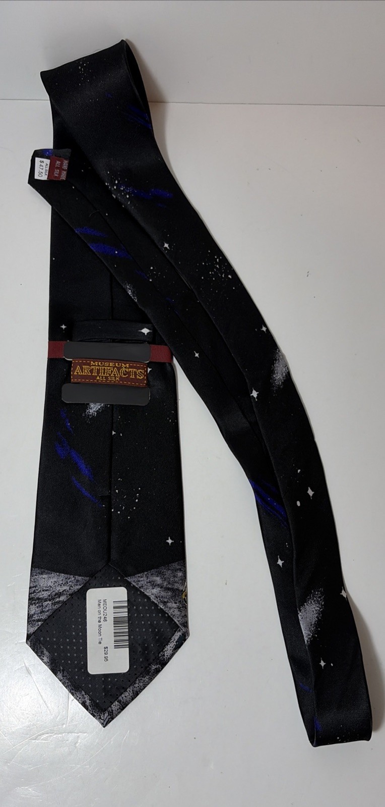 Museum Artifacts Neck Tie Man On The Moon Hand Made All Silk New With Tags