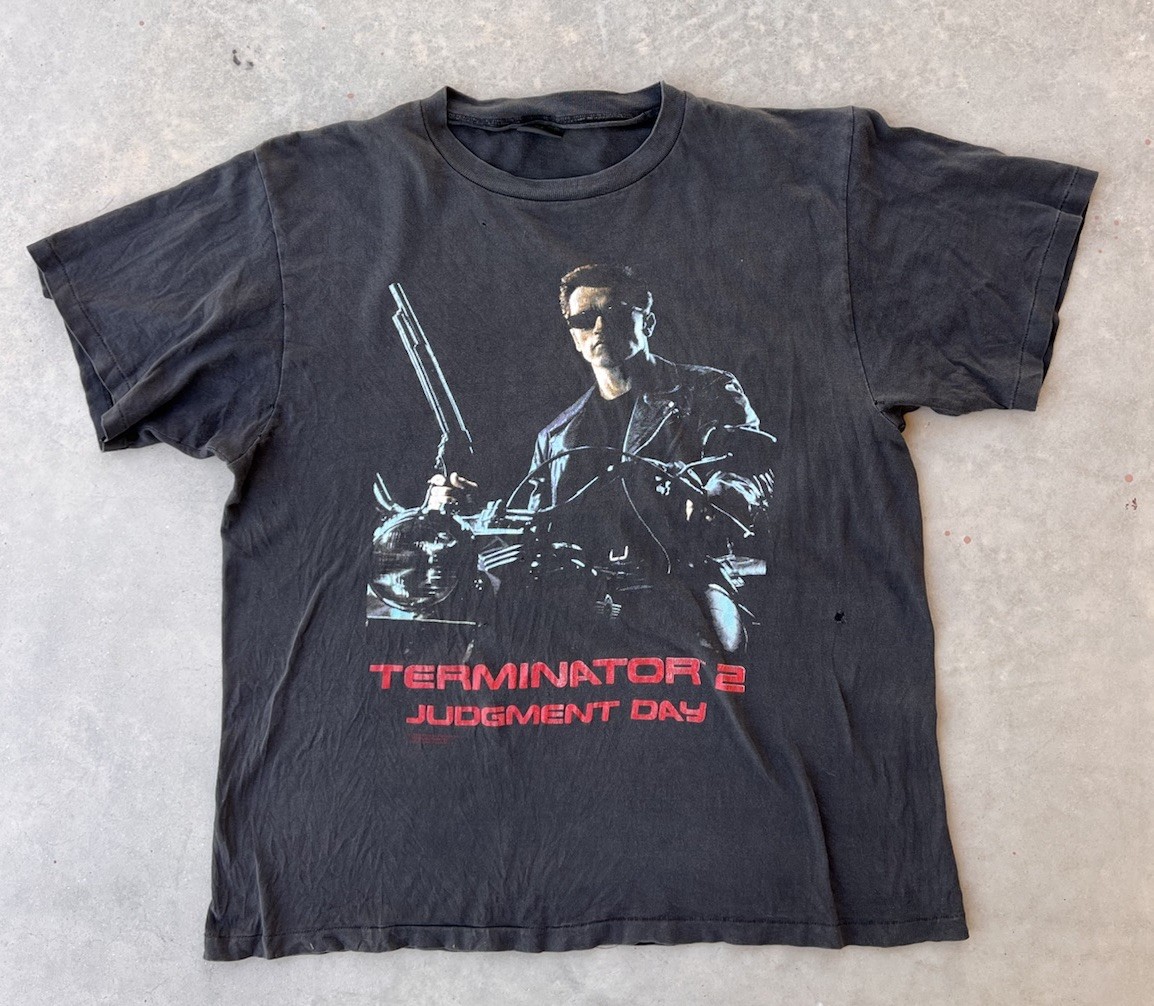 Vintage Terminator 2 Shirt XL 90s Judgement Day Movie Promo 1991 schwarzenegger