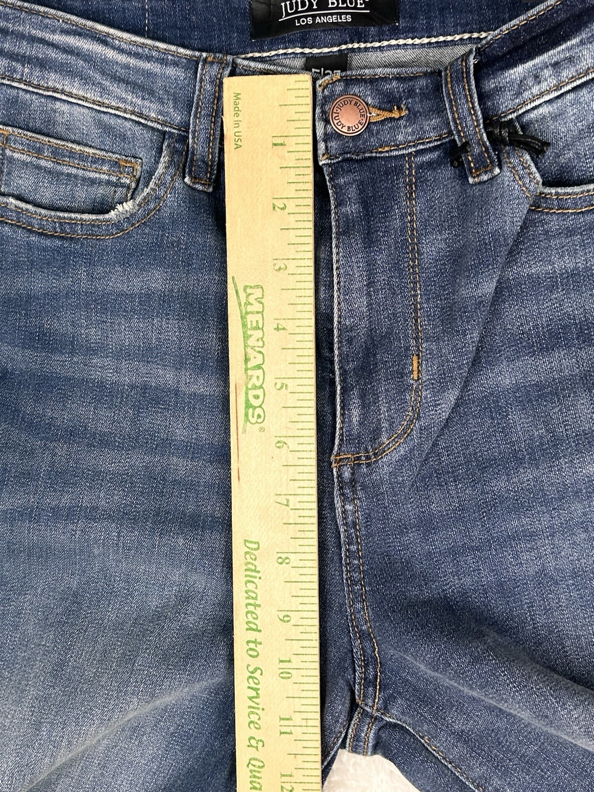 Judy Blue Jeans Women’s Sz 5/27 High Waist Straight Distressed Fade JB8601 DK