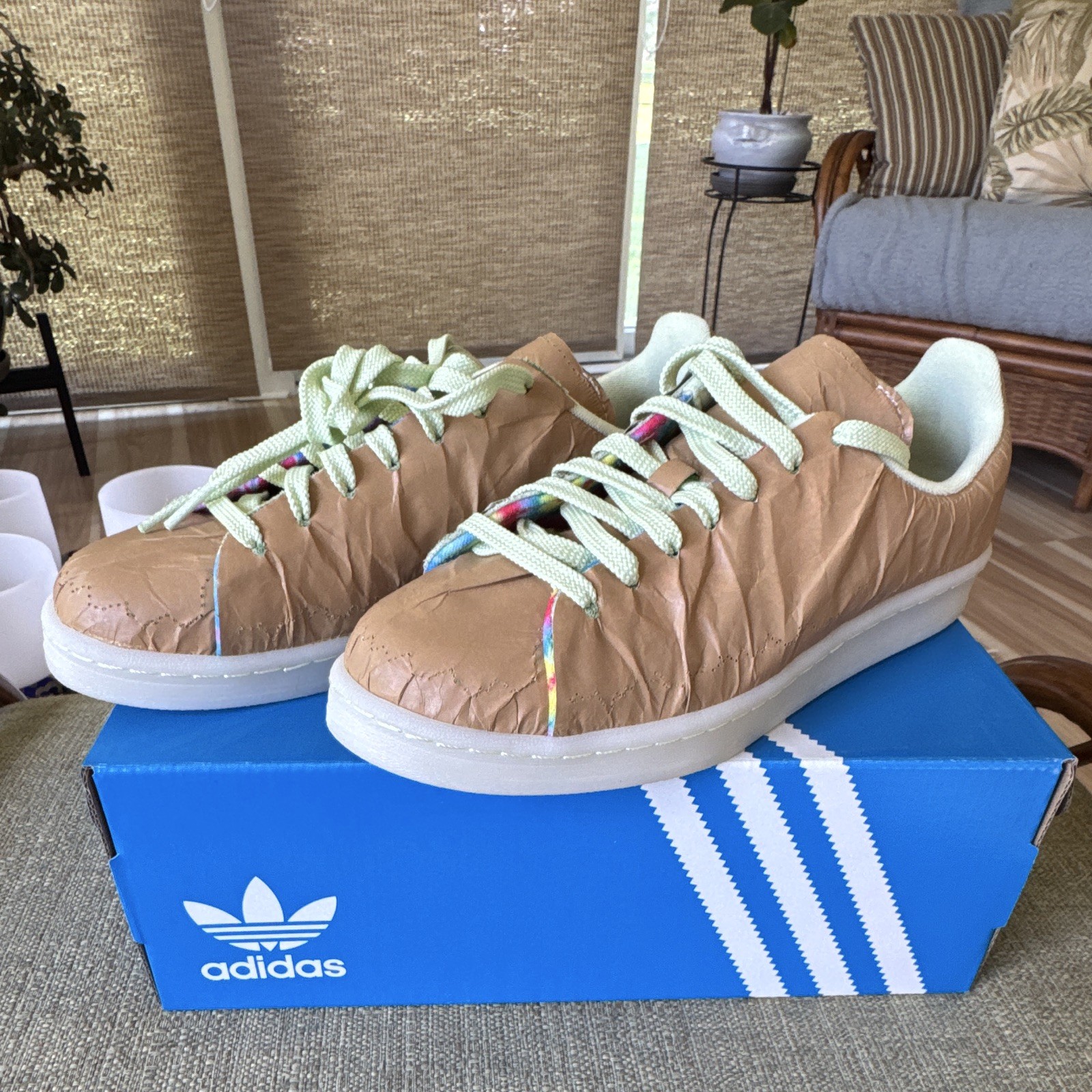 adidas Campus 80s Crop 4/20 Suede Low Top Lace-Up Brown/Cream White H03540